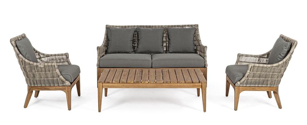 KEILANI fotelja od drveta i sintetičkog ratana 0660533