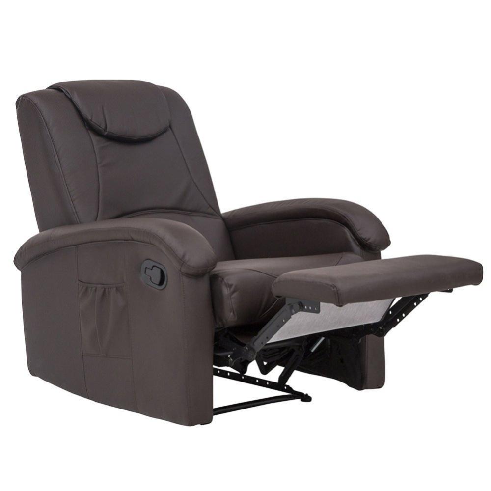 Fotelj RELAX za sprostitev z nagibom nazaj PM808601 rjava