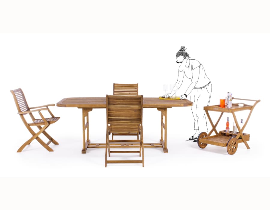 Servirni voziček Naomi