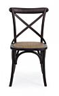 Drvena stolica CROSS crna