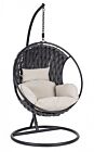Viseća fotelja GALAPAGOS crna s jastucima