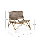 Vrtna stolica LOUNGE TARIFA - prirodni ratan