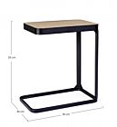 Pomoćni stolić EVERITT 50×30 – metal & drvo | MOBALIA