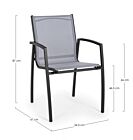 Vrtna stolica HILLA antracit LH32 - slagajuća