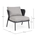 Vrtna fotelja HARLOW antracit QS22/grafit