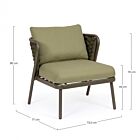 Vrtna fotelja HARLOW OLIV QS24 s jastucima