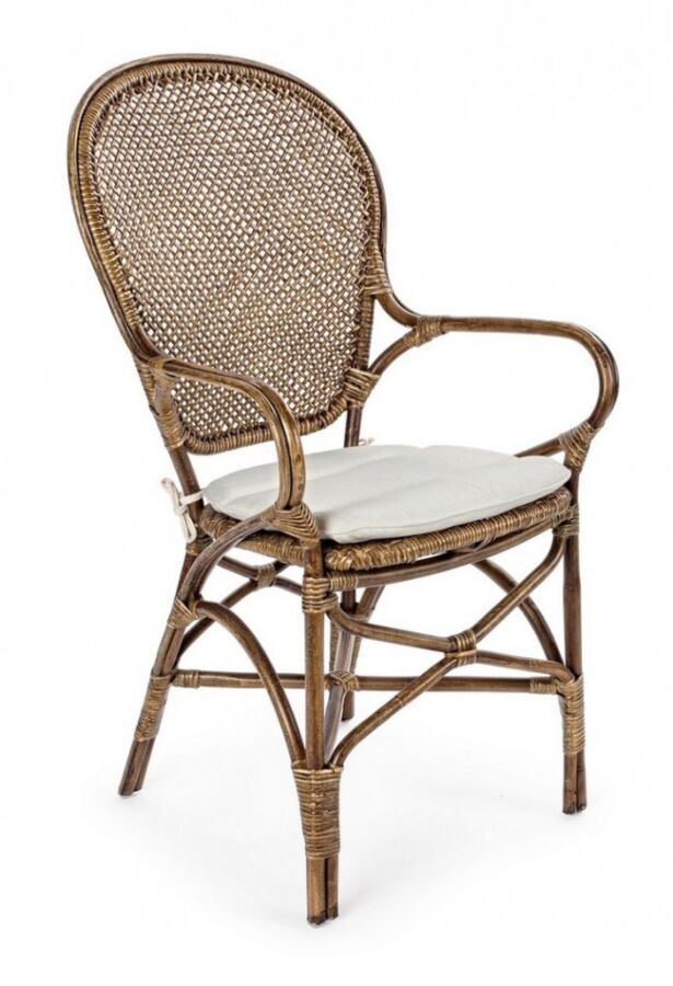 Stolica EDELINA s rukonaslonima od prirodnog ratana - miele