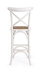Drvena barska stolica CROSS bijela