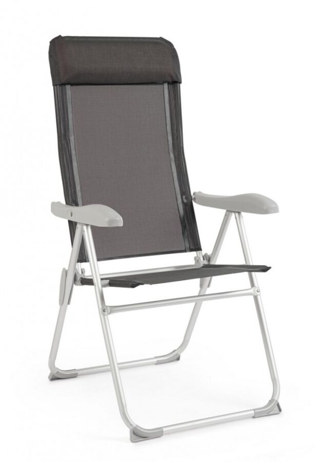 Sklopiva vrtna fotelja CAYO s visokim naslonom antracit boje
