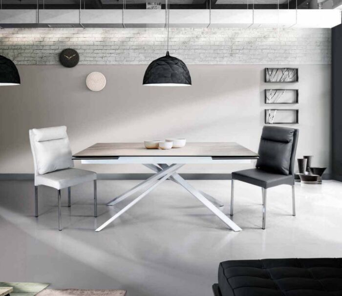 948 KERAMIČNA MIZA 90 X 160/200/240 BELA