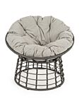 MOLLY fotelja s jastukom - siva boja