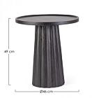 Stolić za kavu od drveta manga ORISSA D46 crni