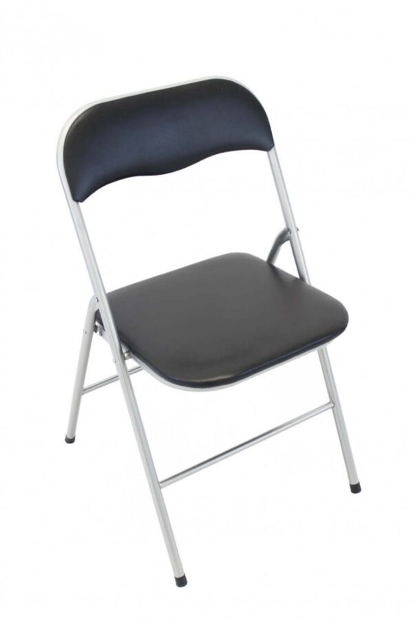 SLIM SKLOPIVA STOLICA MAT CRNA BOJA