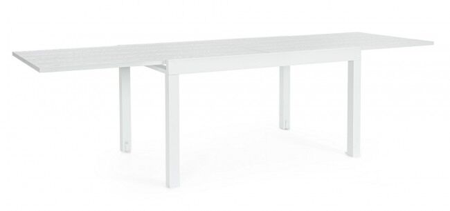 Raztegljiva miza CLIV – bela (aluminij), 135/270×90