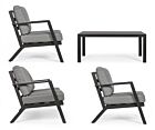 Vrtna garnitura SET4 LOUNGE HARLEY s jastucima antracit YK13
