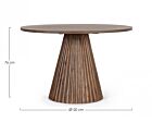 Okrugli blagovaonski stol od drveta manga ORISSA D120 smeđi