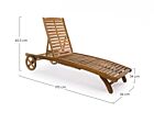 Drvena vrtna ležaljka NOEMI s kotačićima - bagrem