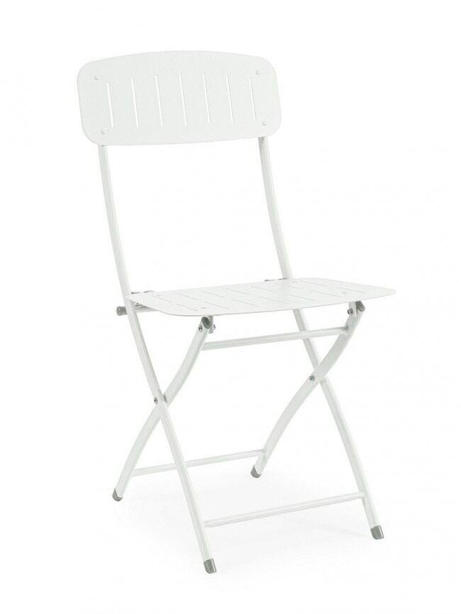 Sklopiva vrtna stolica YVONNE bijela - metalna, za ugostiteljstvo