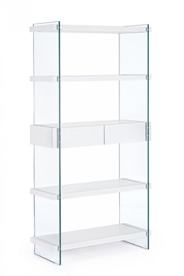 POLICA ZA KNJIGE 4P-2C LINE WOOD BIJELA