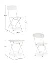 Vrtni sklopivi set3 BISTROT YVONNE bijeli – metalni