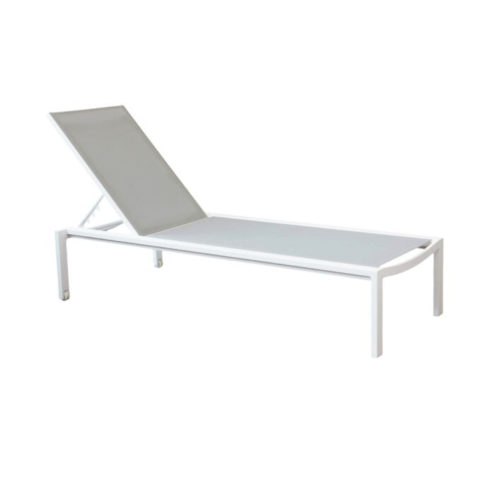 Vrtna ležaljka BELFAST – naslagiva svijetlo siva