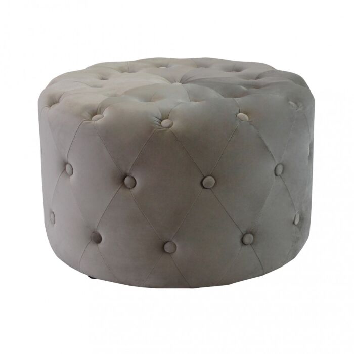 OKRUGLA PUFICA OD BARŠUNA U SVOJOJ BOJI