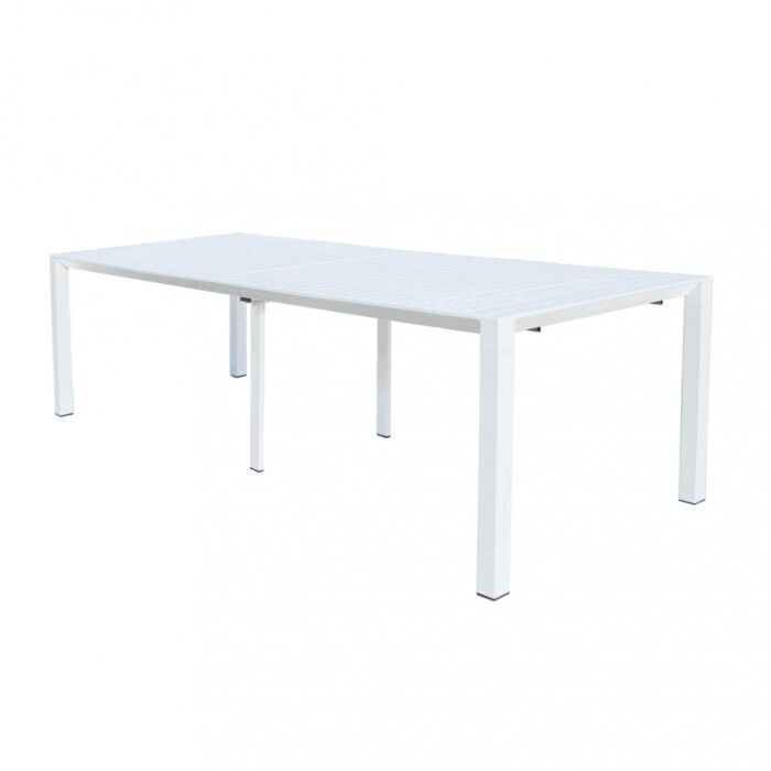 Konzolna raztegljiva vrtna miza 85 X 51,50/104/156/208/260 v beli barvi