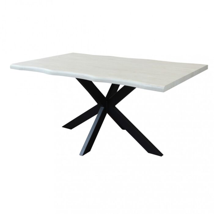 Jedilna miza FLOYD – bela, črna struktura | Mobalia