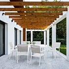 Vrtna stolica HILDE bijela/oblačna LD30 s naslonima za ruke