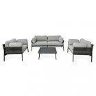 Vrtni lounge set BELÉM 3P s jastucima – antracit 