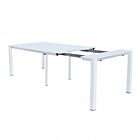 Konzolna raztegljiva vrtna miza 85 X 51,50/104/156/208/260 v beli barvi