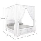 COLETTE 2P KREVET SA ZAVJESAMA