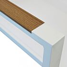 Vrtni stol CORRIENTES z nasloni za roke – bel z blazino – Mobalia