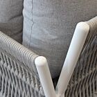 Vrtni lounge set BELÉM 2P s azurnim jastucima – bijela (BIAN)