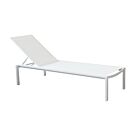 Vrtna ležaljka BELFAST – naslagiva bijela