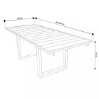 Raztegljiva jedilna vrtna lesena miza PARKER 180/260 X 100