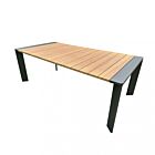 Vrtna raztegljiva jedilna miza BROOKLYN 150/200/100 – antracit z lesnim učinkom