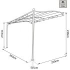 Naslonjena pergola 3,5 x 2,5 GA-802092
