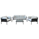 Vrtni lounge set BELÉM 3P s jastucima – antracit 