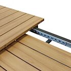 Vrtna raztegljiva jedilna miza BROOKLYN 150/200/100 – antracit z lesnim učinkom