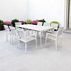 Raztegljiva vrtna miza BROOKLYN 200/250×100 – bela – Mobalia