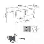 Vrtna raztegljiva miza CAYMAN 200/300 X 95 AT-804132-BIAN