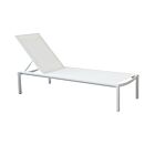 Vrtna ležaljka BELFAST – naslagiva bijela