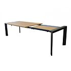 Vrtna raztegljiva jedilna miza BROOKLYN 150/200/100 – antracit z lesnim učinkom