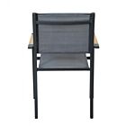 Vrtni stol CORRIENTES z nasloni za roke – antracit z blazino – Mobalia