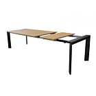 Vrtna raztegljiva jedilna miza BROOKLYN 150/200/100 – antracit z lesnim učinkom