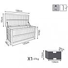 DRVENA POSUDA ZA ODLAGANJE JASTUKA 130 X 55 - AC805051