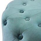 OKRUGLA POUFICA OD ZELENOG BARŠUNA