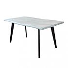 Jedilna miza DALBERT – siva, efekt kamna 160 × 90