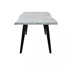 Jedilna miza DALBERT – siva, efekt kamna 160 × 90